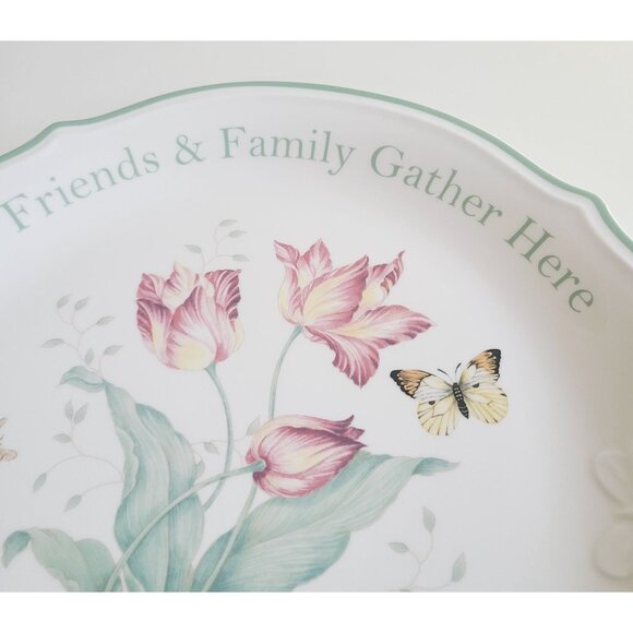 Lenox Butterfly Meadow Round Serving Platter 12" Floral & Butterfly Tray - Picture 2 of 9